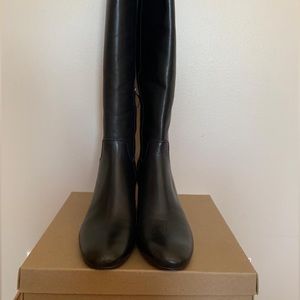 Tall leather boots in true black by Madewell